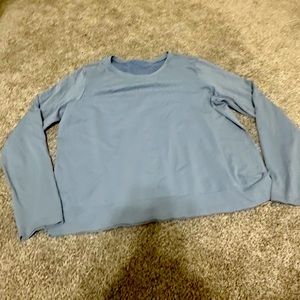 Lululemon Athletics size 12 Light Blue perforated yoga shirt